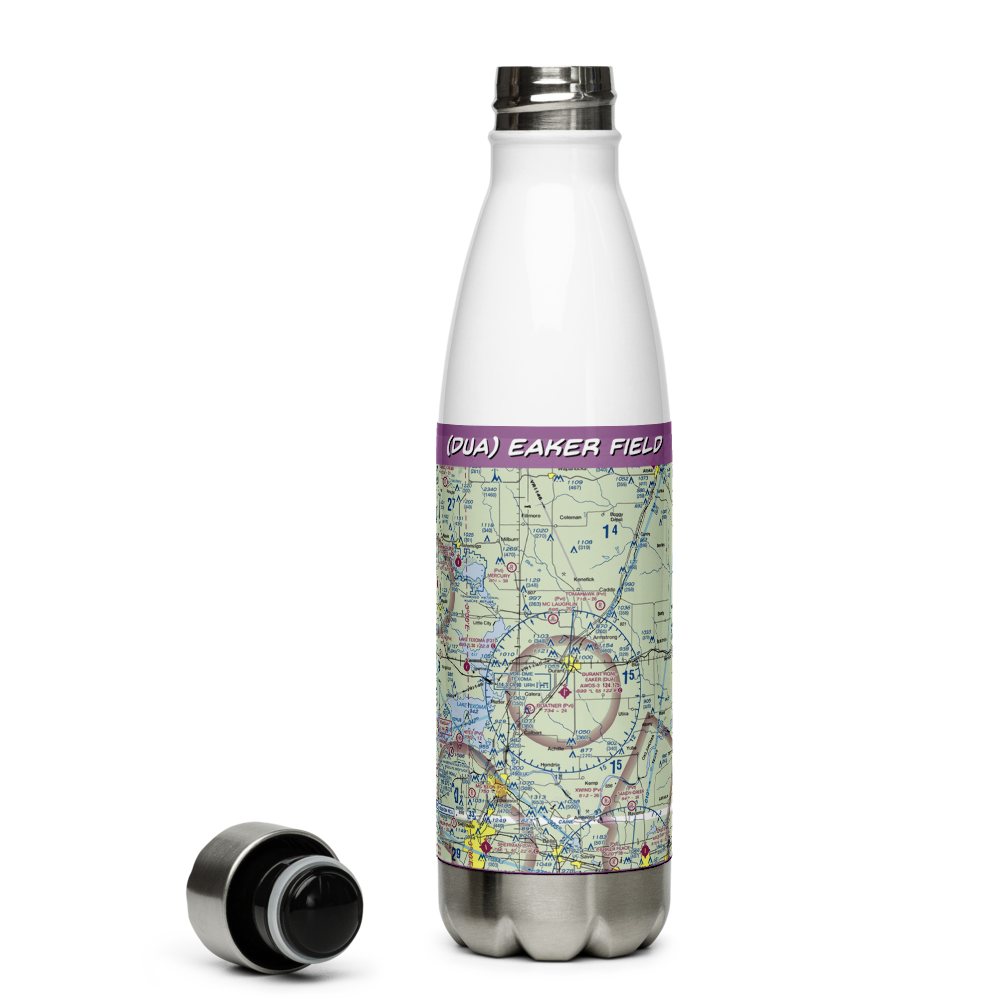 Eaker Field (DUA) VFR Sectional Water Bottle 