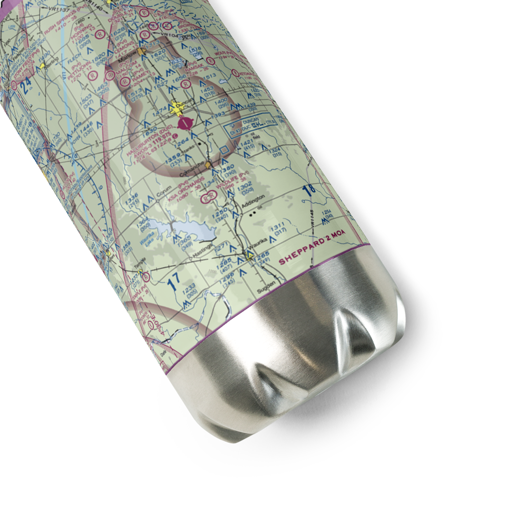 Halliburton Field (DUC) VFR Sectional Water Bottle 