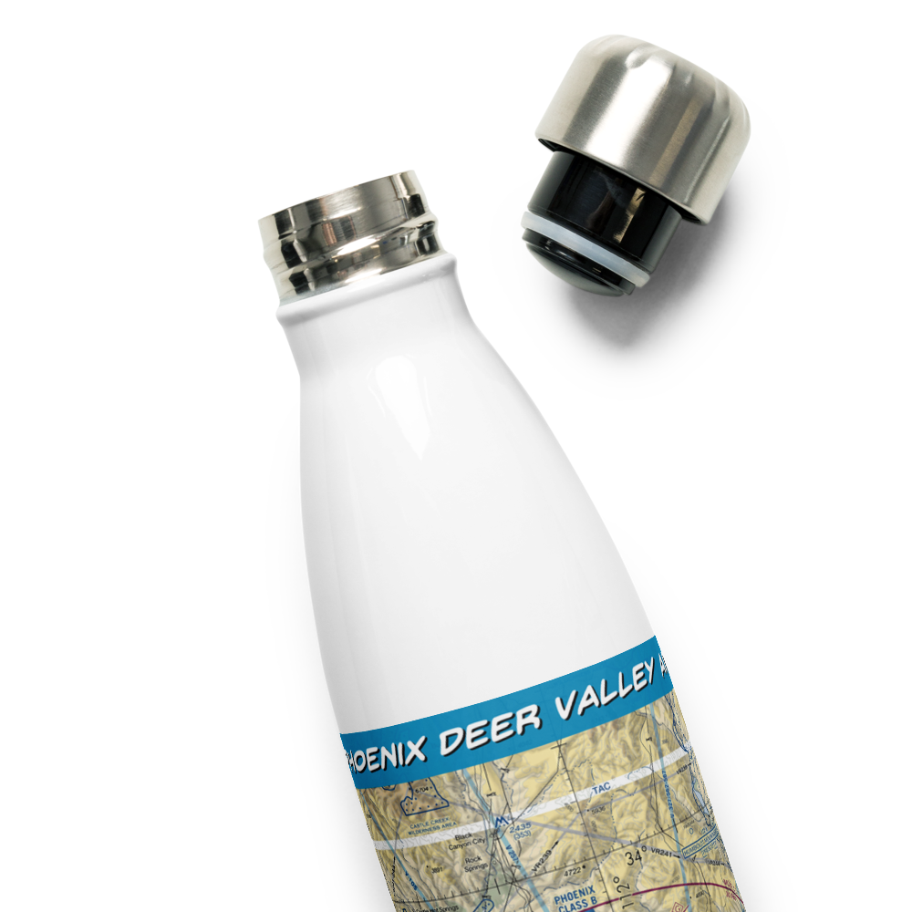 Phoenix Deer Valley Airport (DVT) VFR Sectional Water Bottle 