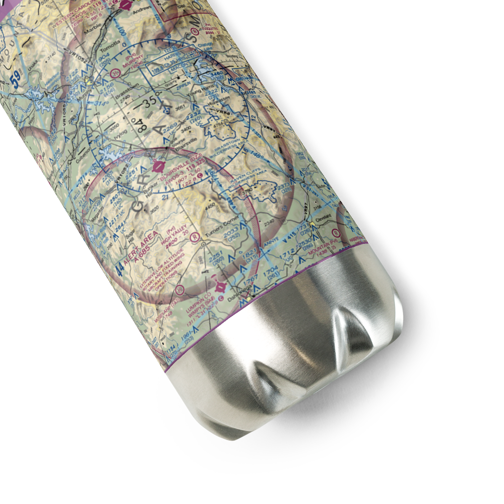 Blairsville Airport (DZJ) VFR Sectional Water Bottle 