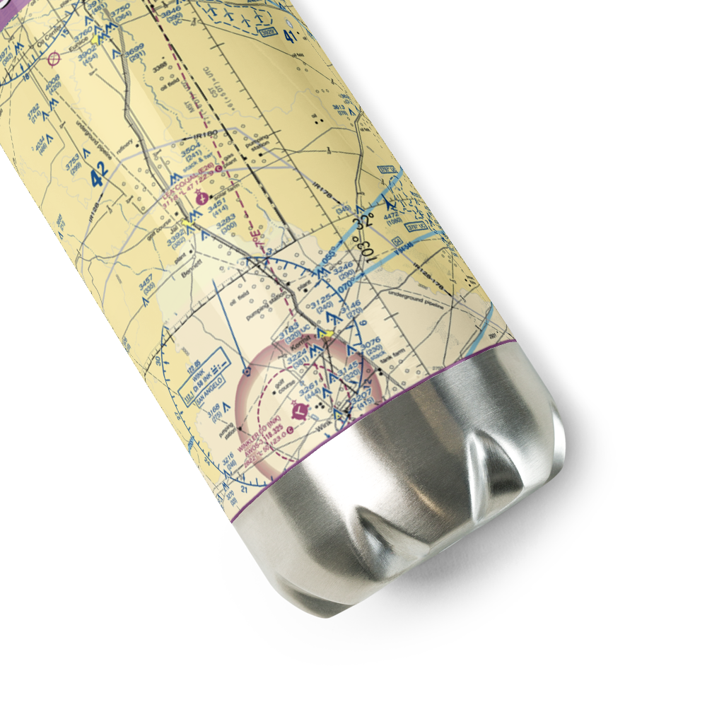 Lea County-Jal Airport (E26) VFR Sectional Water Bottle 