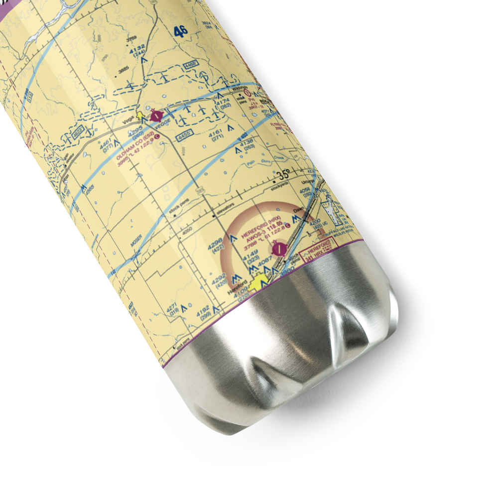 Oldham County Airport (E52) VFR Sectional Water Bottle 