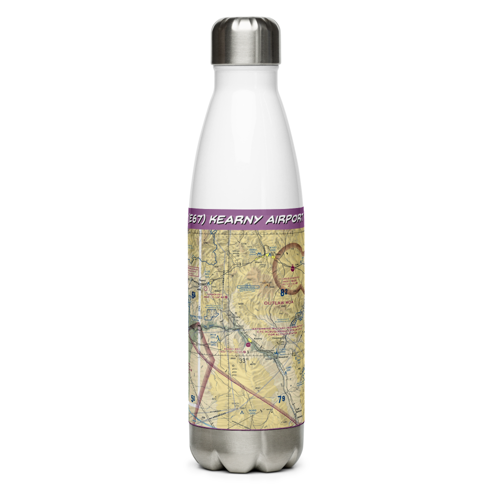 Kearny Airport (E67) VFR Sectional Water Bottle 