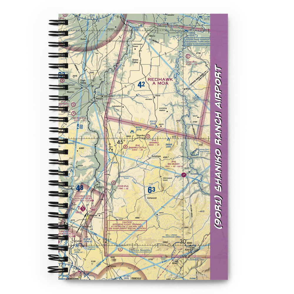 Shaniko Ranch Airport (9OR1) VFR Sectional Notebook 