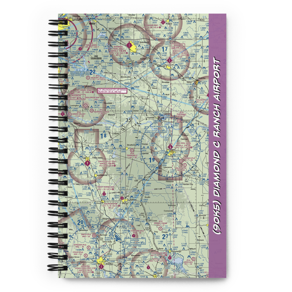 Diamond C Ranch Airport (9OK5) VFR Sectional Notebook 