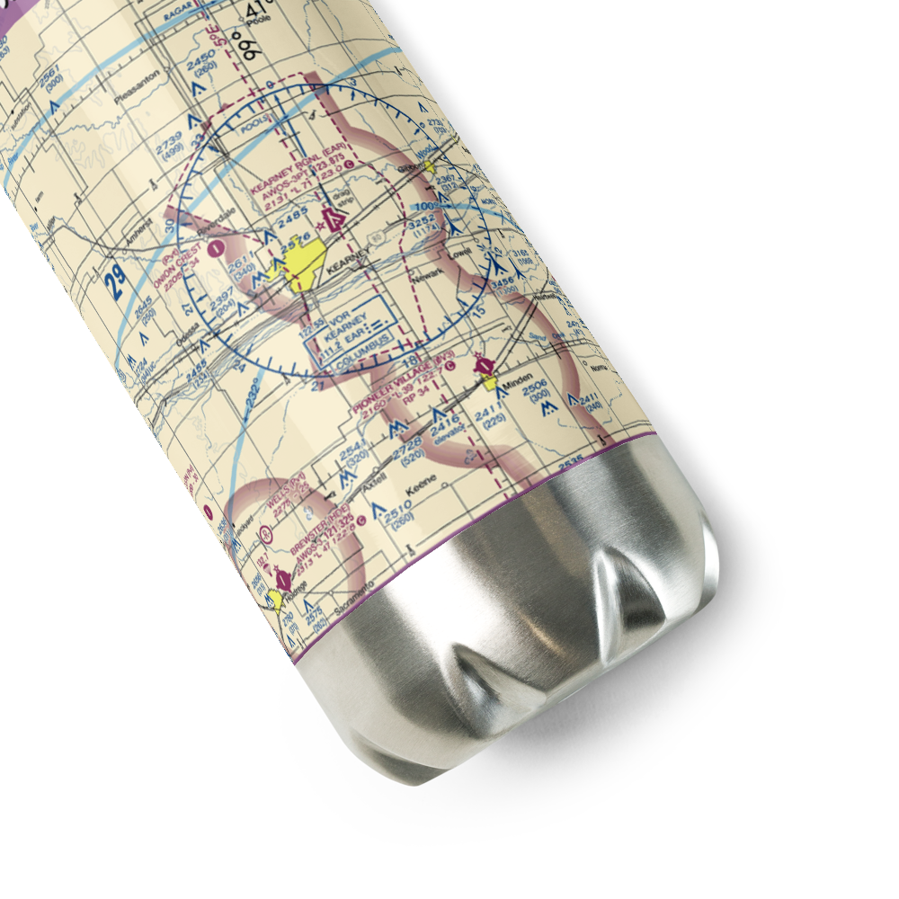 Kearney Regional Airport (EAR) VFR Sectional Water Bottle 