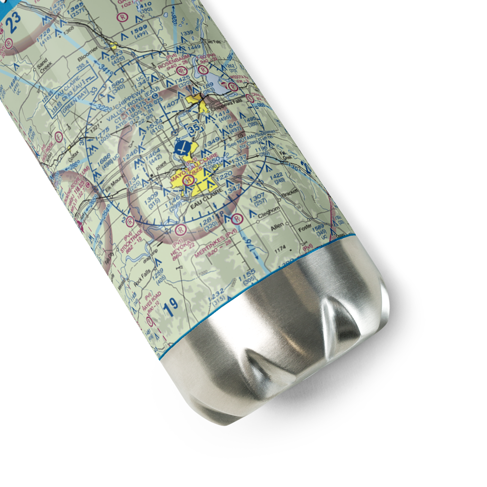 Chippewa Valley Regional Airport (EAU) VFR Sectional Water Bottle 