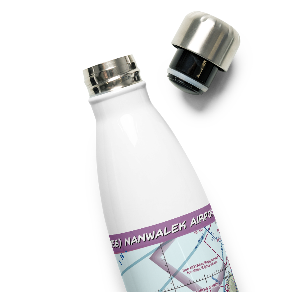 Nanwalek Airport (KEB) VFR Sectional Water Bottle 
