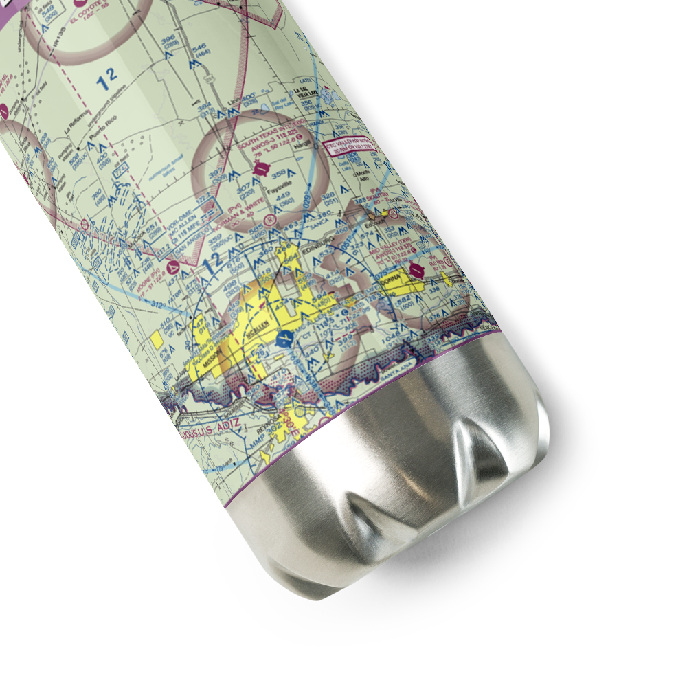 South Texas International At Edinburg Airport (EBG) VFR Sectional Water Bottle 