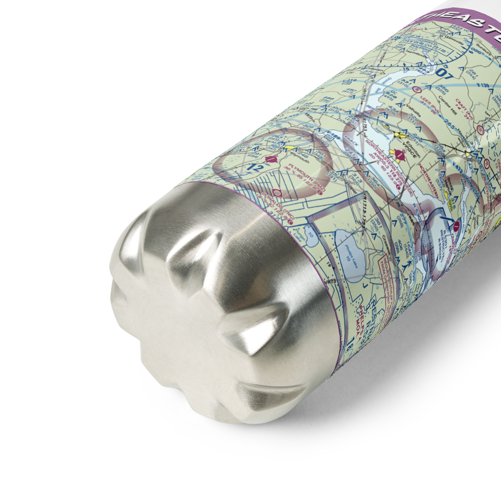 Northeastern Regional Airport (EDE) VFR Sectional Water Bottle 