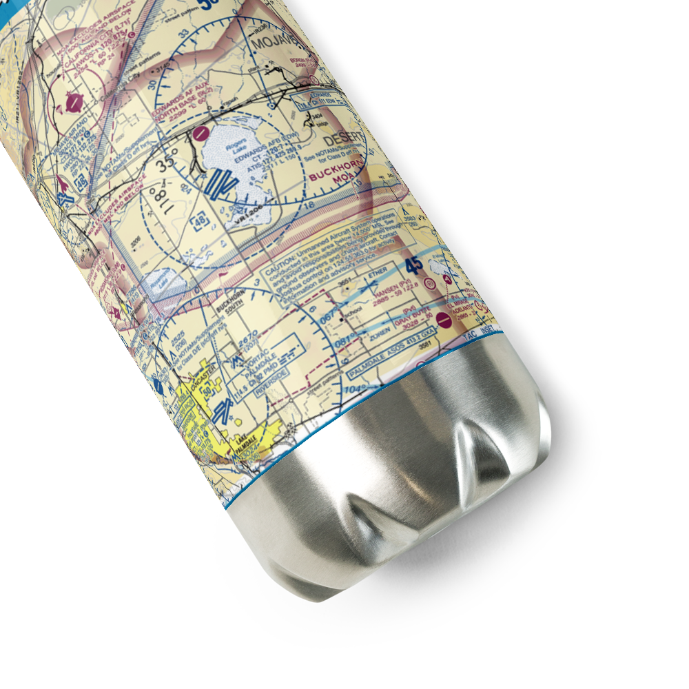 Edwards Air Force Base (EDW) VFR Sectional Water Bottle 