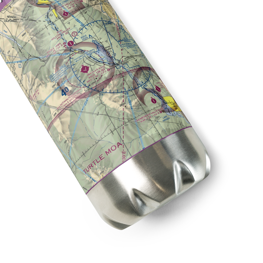 Needles Airport (EED) VFR Sectional Water Bottle 