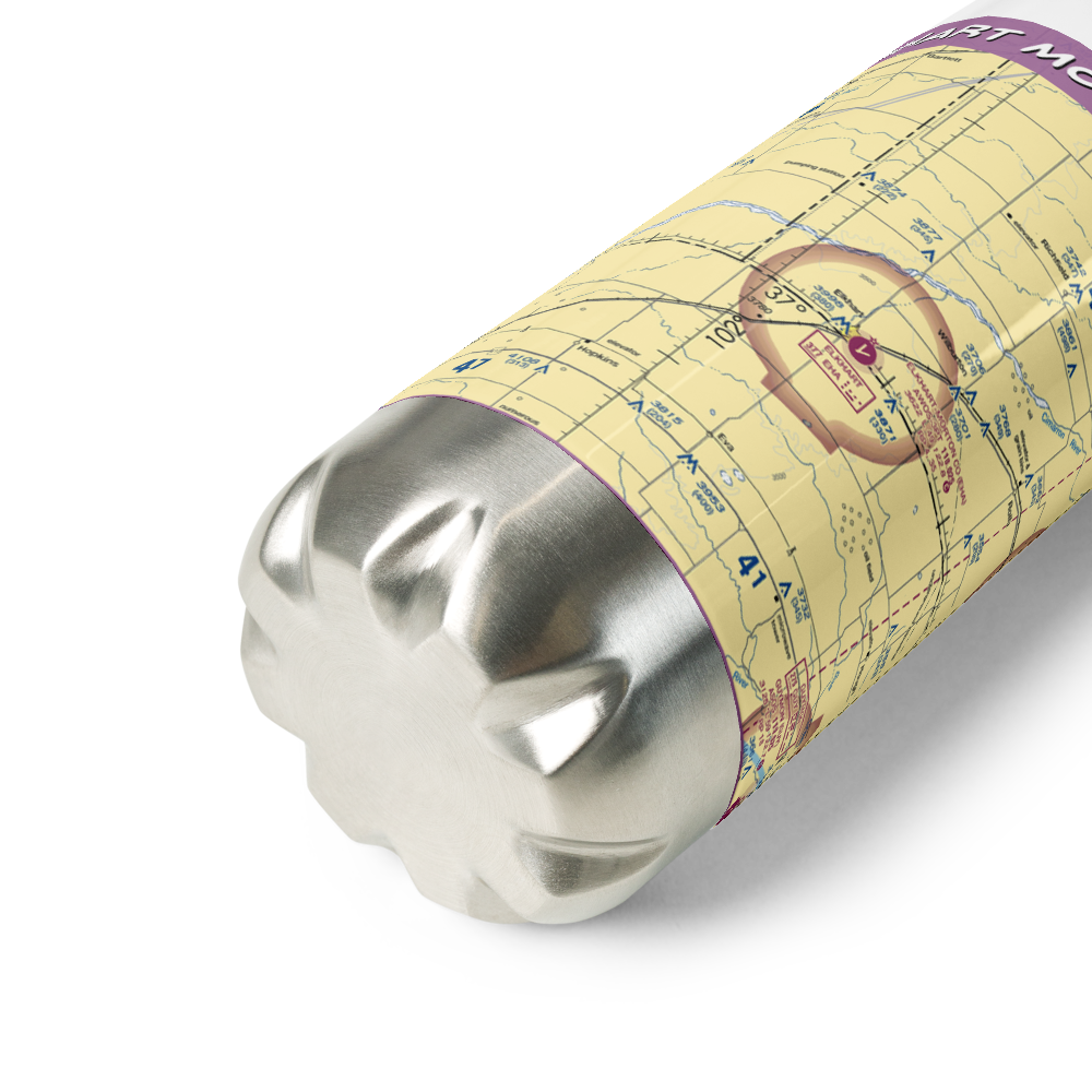 Elkhart Morton County Airport (EHA) VFR Sectional Water Bottle 