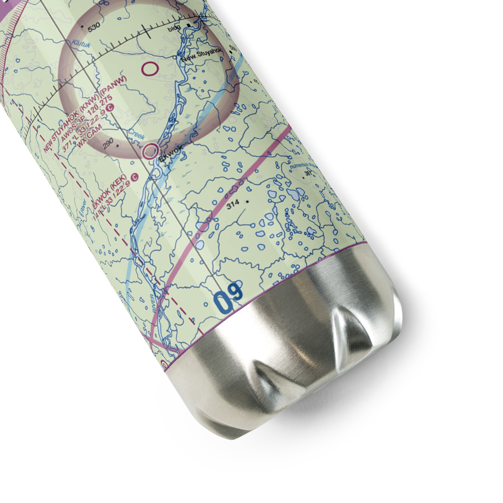 Ekwok Airport (KEK) VFR Sectional Water Bottle 