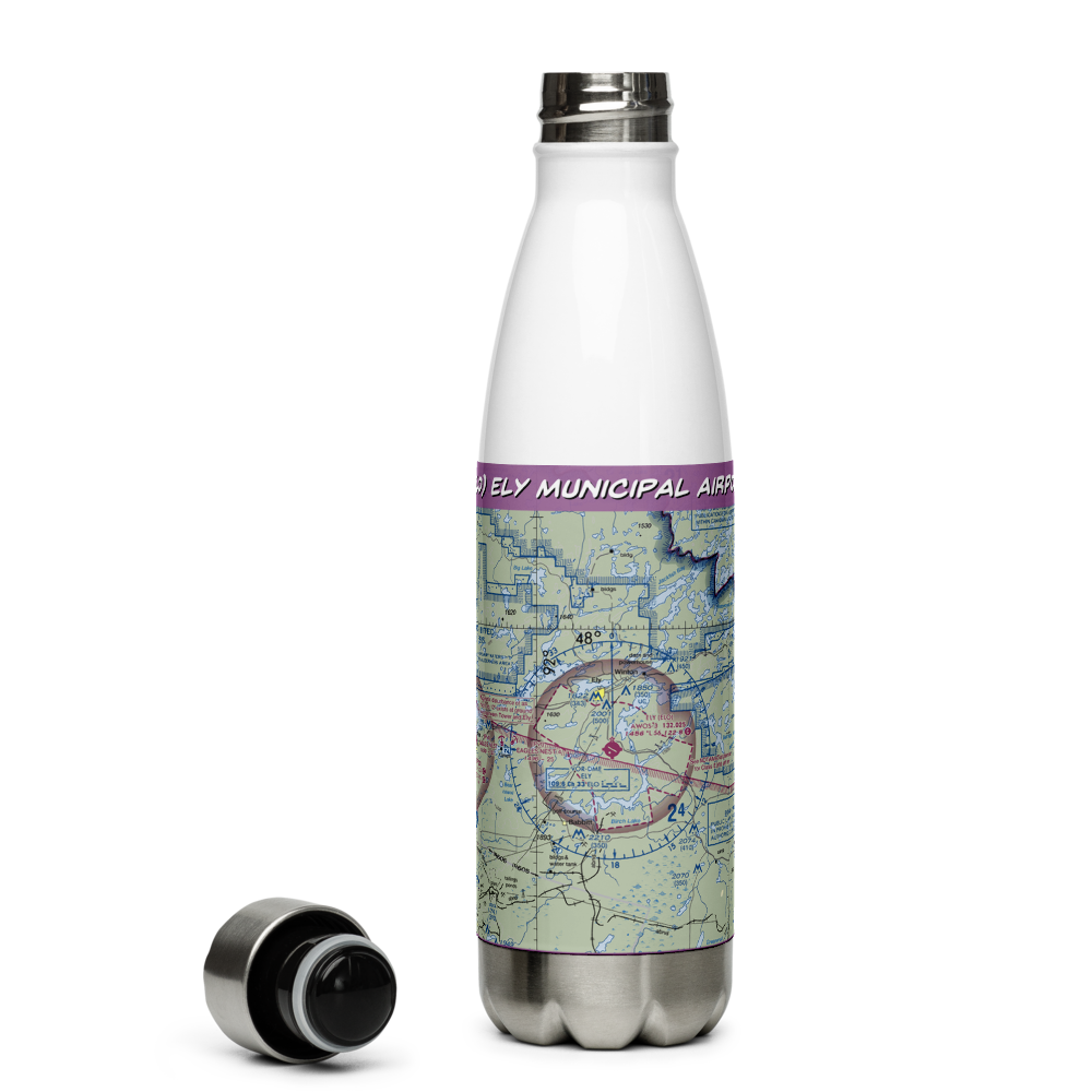 Ely Municipal Airport (ELO) VFR Sectional Water Bottle 