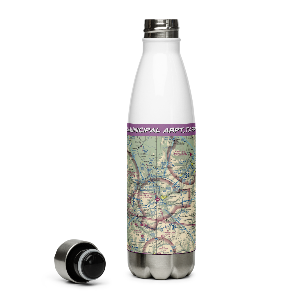 Wellsville Municipal Arpt,Tarantine Field (ELZ) VFR Sectional Water Bottle 
