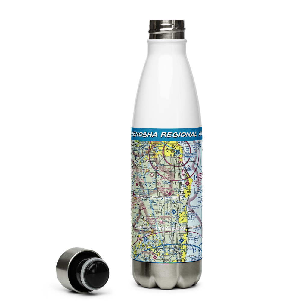 Kenosha Regional Airport (ENW) VFR Sectional Water Bottle 