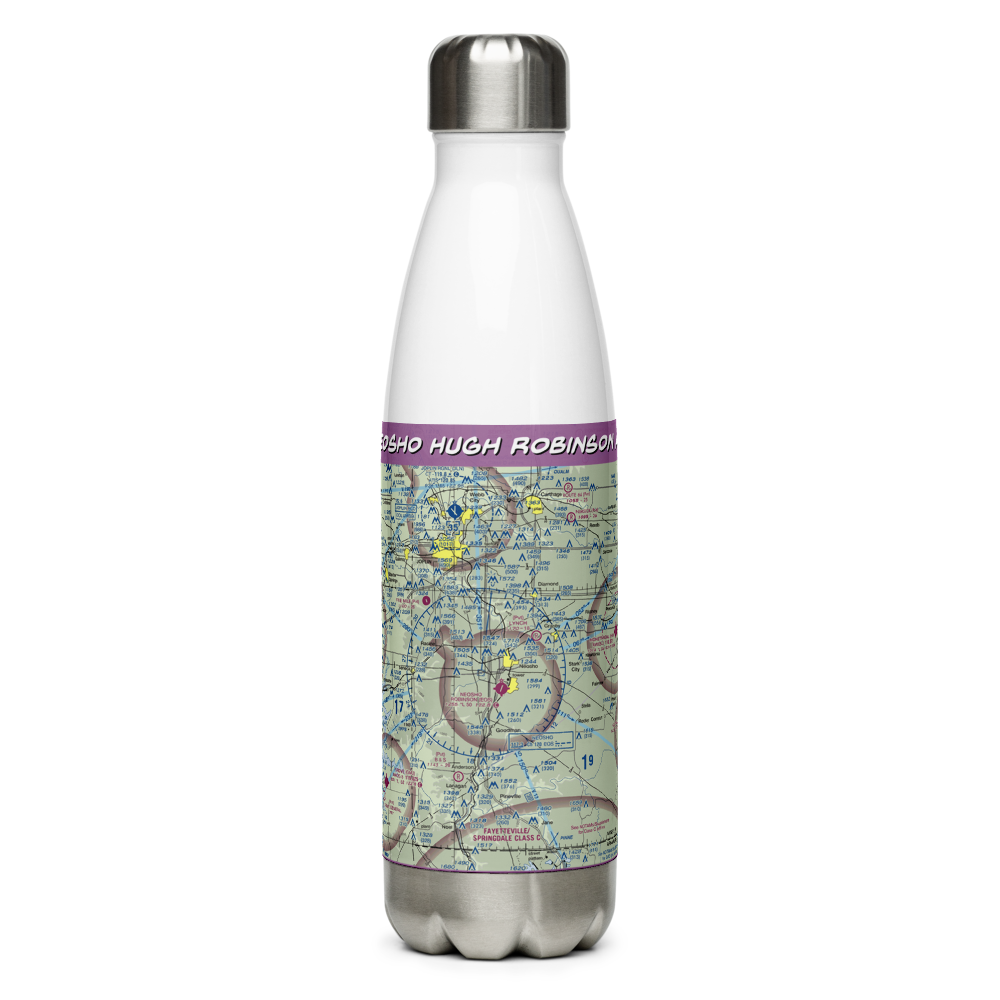 Neosho Hugh Robinson Airport (EOS) VFR Sectional Water Bottle 