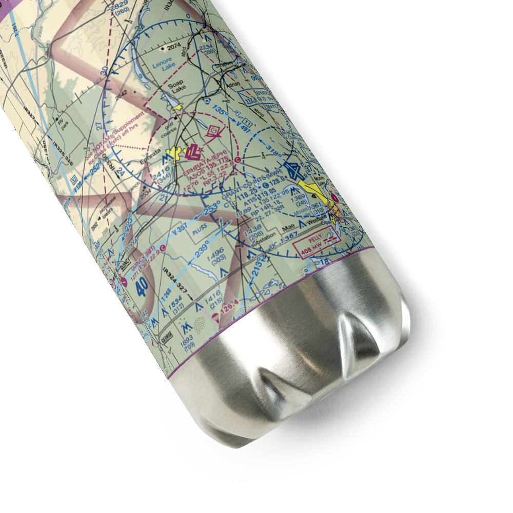 Ephrata Municipal Airport (EPH) VFR Sectional Water Bottle 
