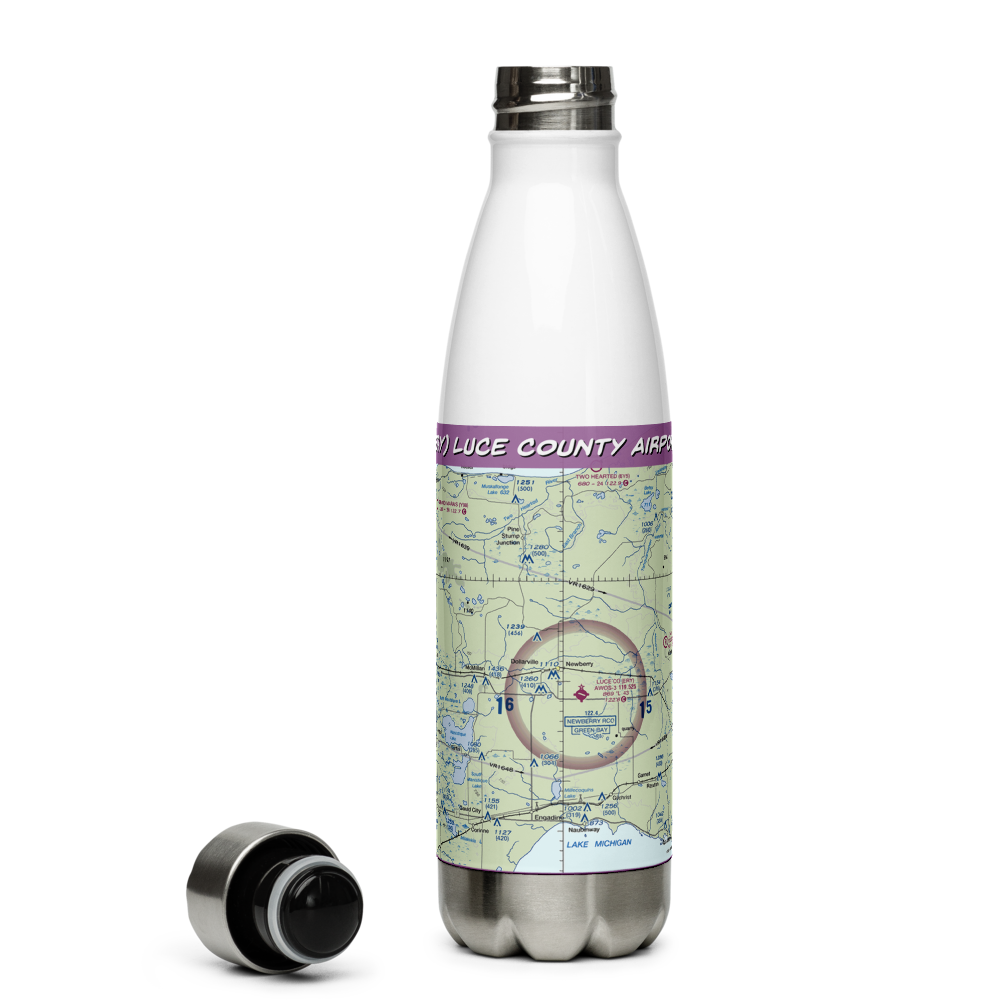 Luce County Airport (ERY) VFR Sectional Water Bottle 