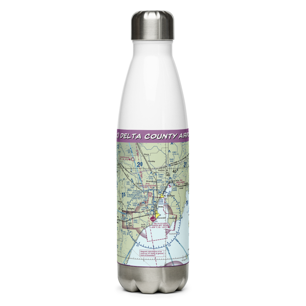 Delta County Airport (ESC) VFR Sectional Water Bottle 