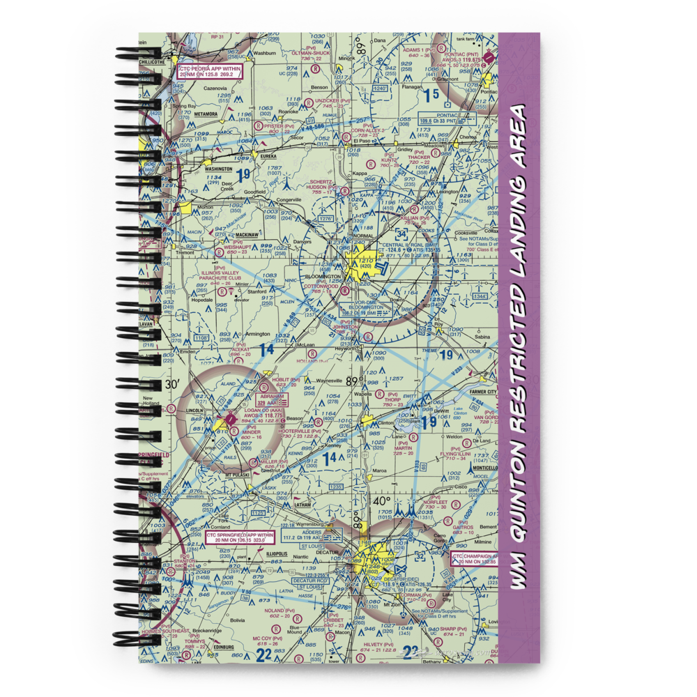Wm Quinton Restricted Landing Area (9IL3) VFR Sectional Notebook 