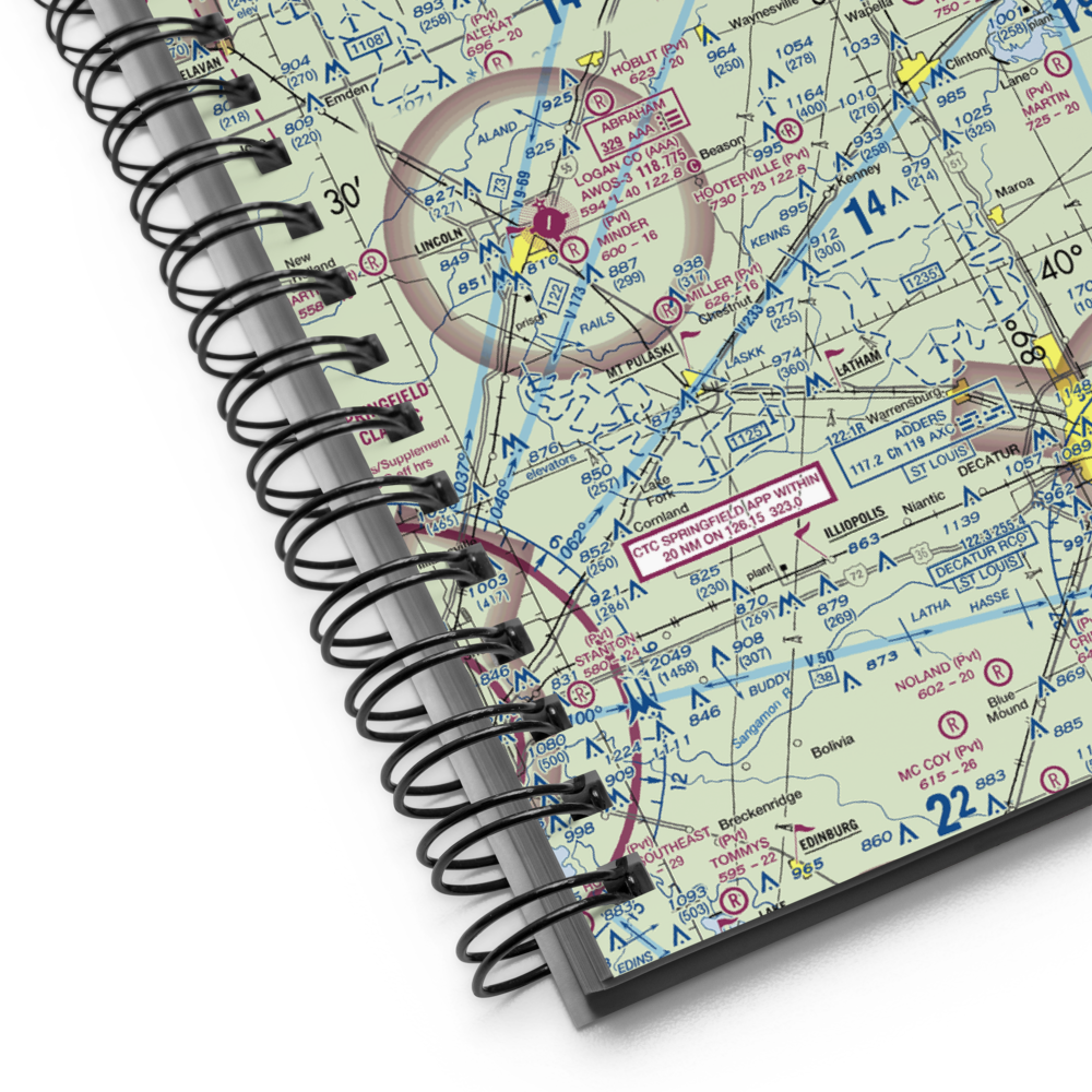 Wm Quinton Restricted Landing Area (9IL3) VFR Sectional Notebook 