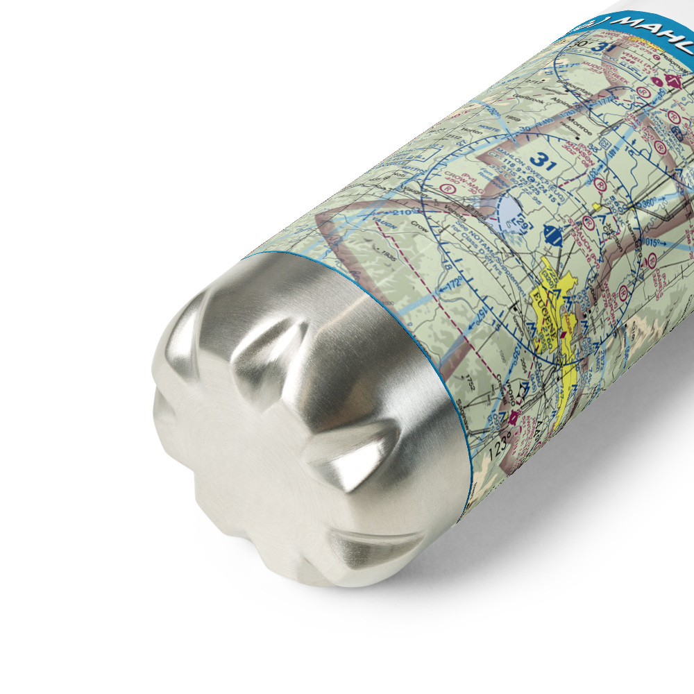 Mahlon Sweet Field (EUG) VFR Sectional Water Bottle 