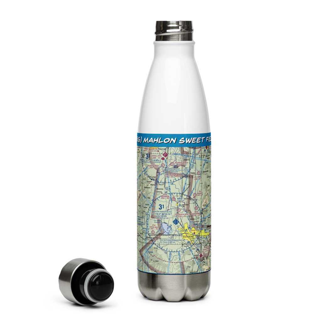Mahlon Sweet Field (EUG) VFR Sectional Water Bottle 