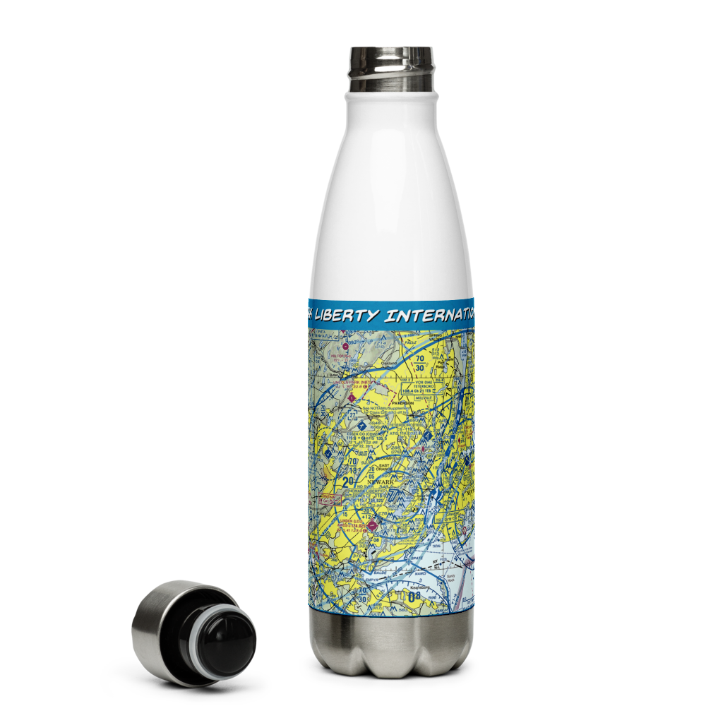 Newark Liberty International Airport (EWR) VFR Sectional Water Bottle 