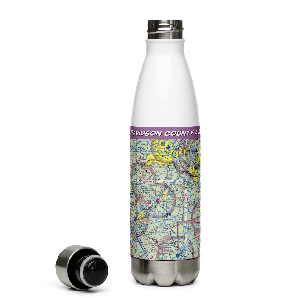 Davidson County Airport (EXX) VFR Sectional Water Bottle 