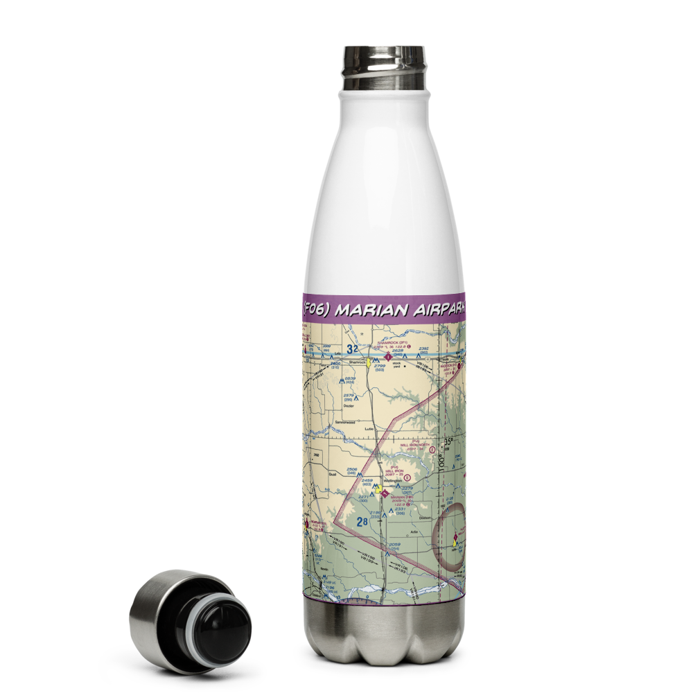 Marian Airpark (F06) VFR Sectional Water Bottle 