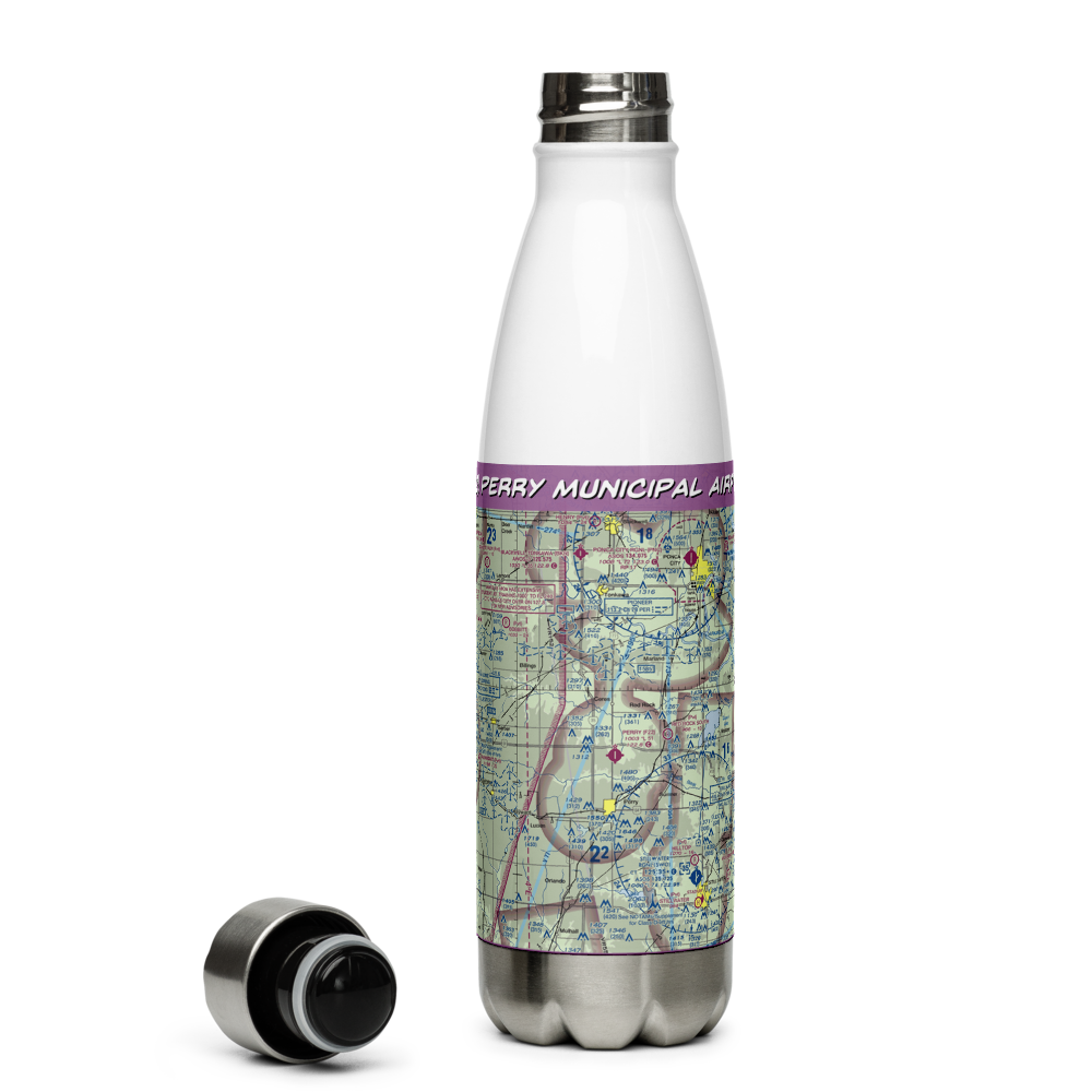 Perry Municipal Airport (F22) VFR Sectional Water Bottle 