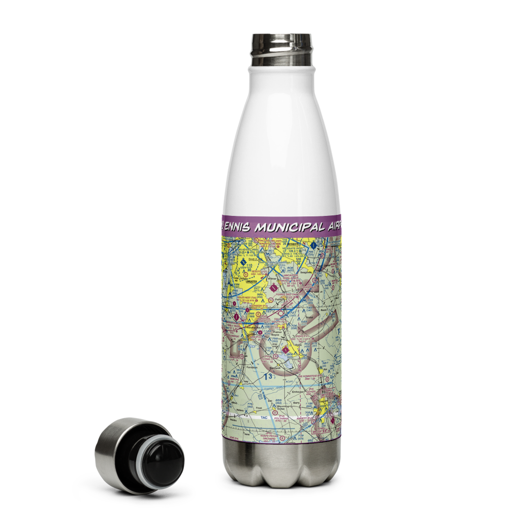 Ennis Municipal Airport (F41) VFR Sectional Water Bottle 