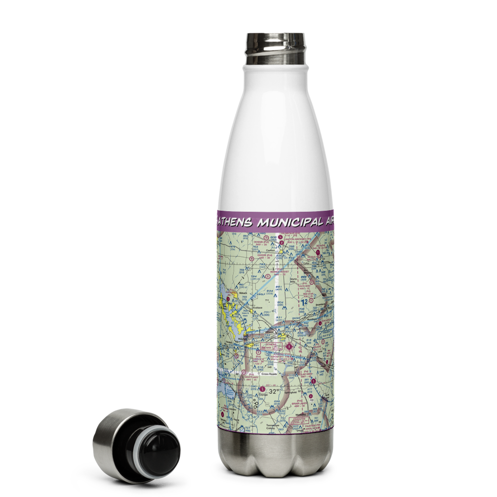 Athens Municipal Airport (F44) VFR Sectional Water Bottle 