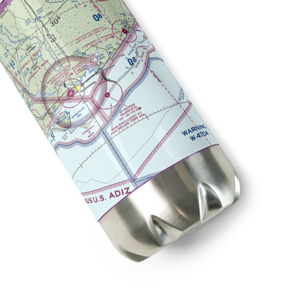 St George Island Airport (F47) VFR Sectional Water Bottle 