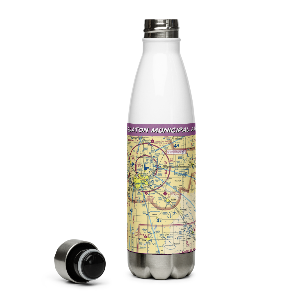Slaton Municipal Airport (F49) VFR Sectional Water Bottle 