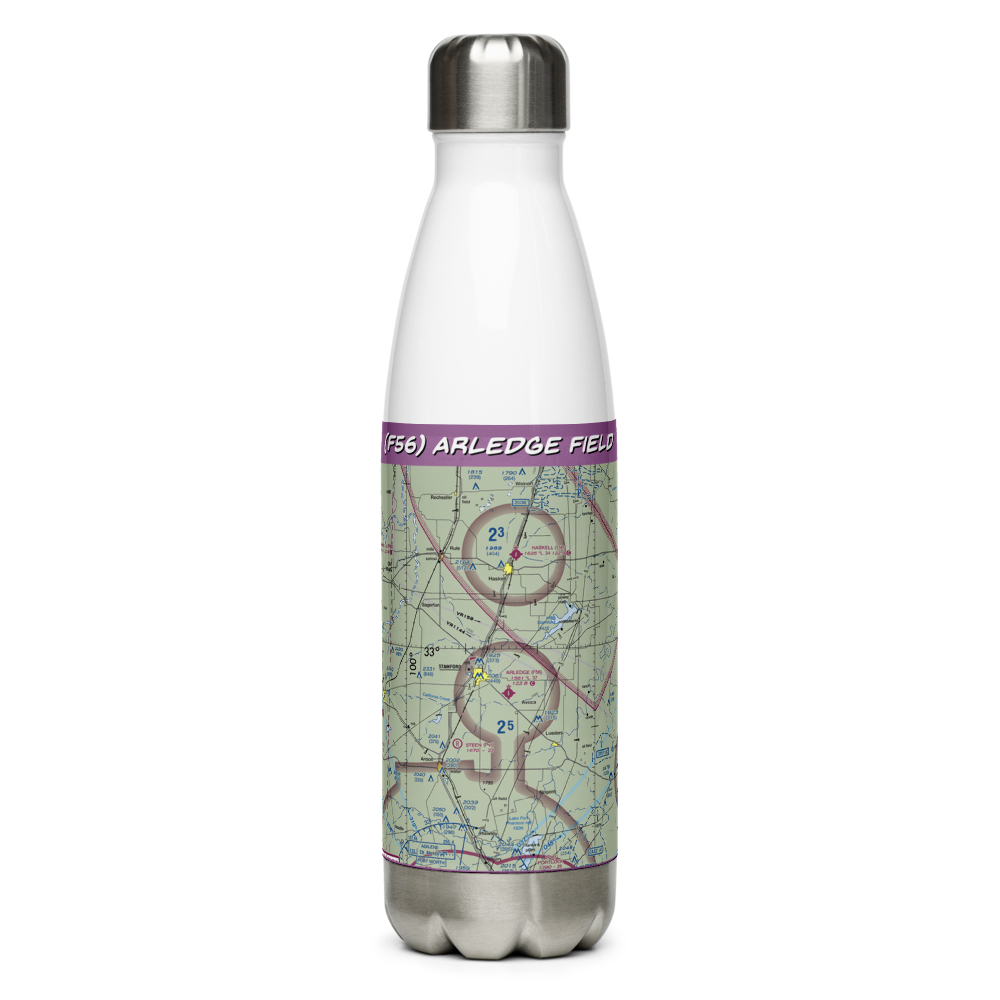 Arledge Field (F56) VFR Sectional Water Bottle 