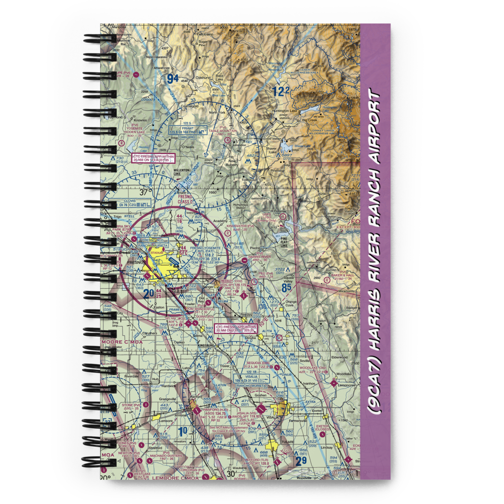 Harris River Ranch Airport (9CA7) VFR Sectional Notebook 