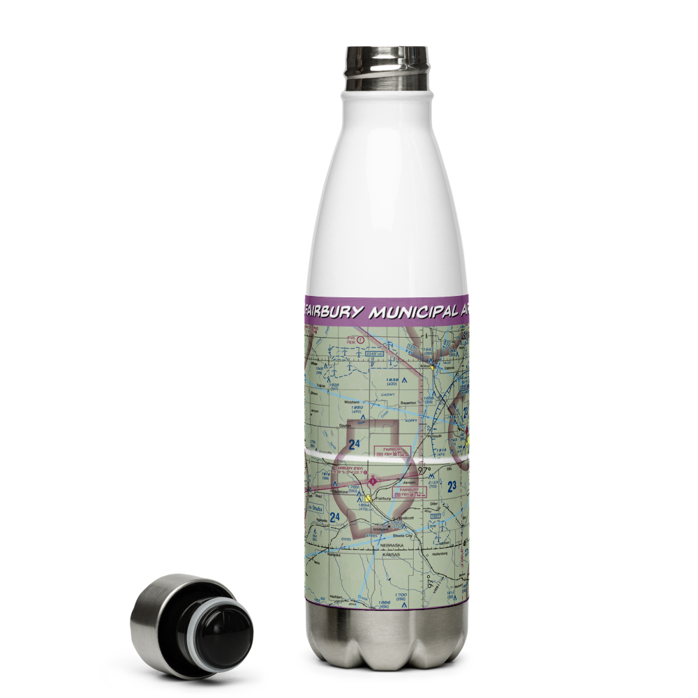 Fairbury Municipal Airport (FBY) VFR Sectional Water Bottle 