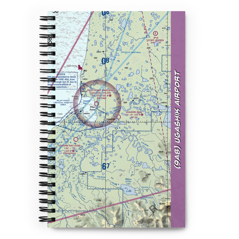 Ugashik Airport (9A8) VFR Sectional Notebook 