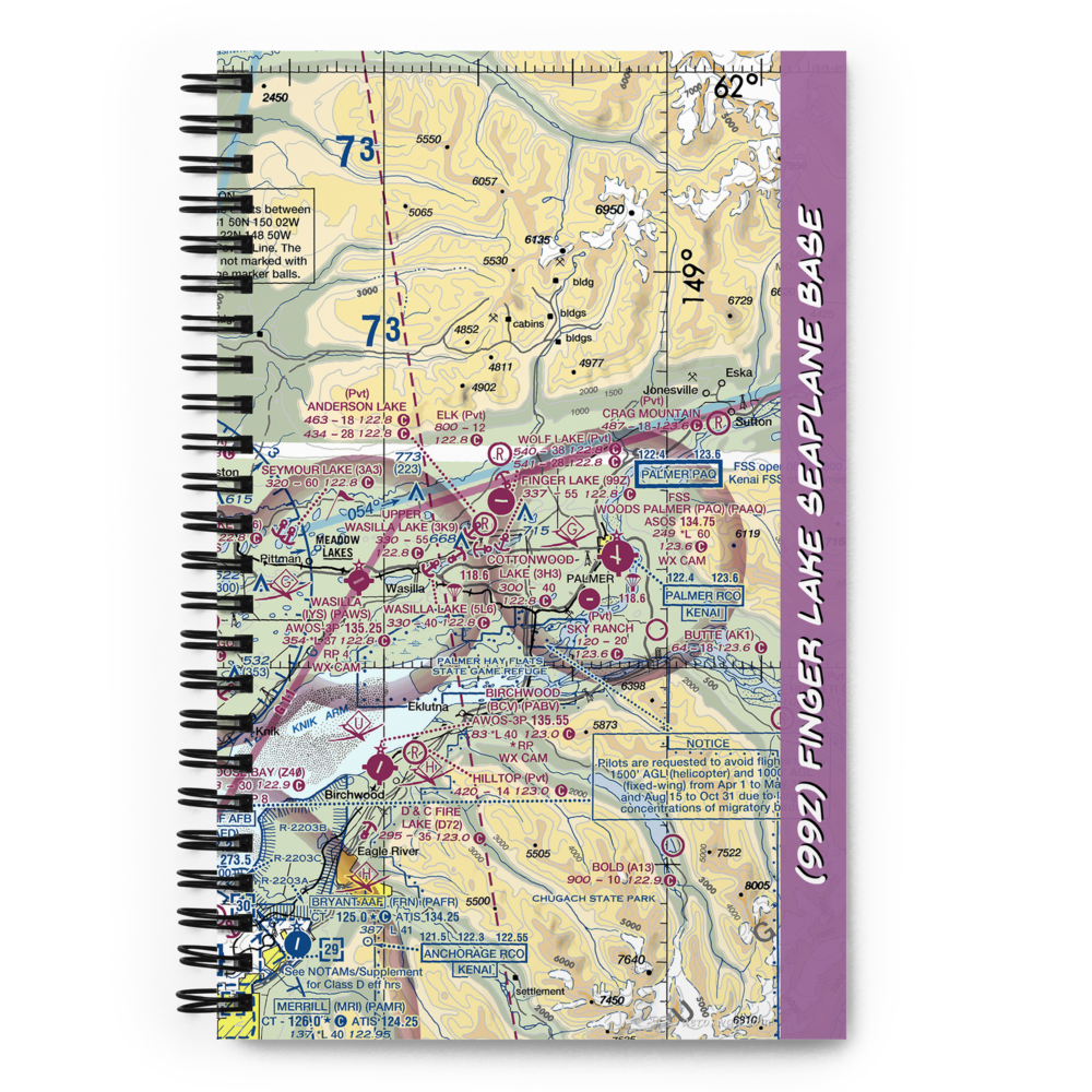 Finger Lake Seaplane Base (99Z) VFR Sectional Notebook 