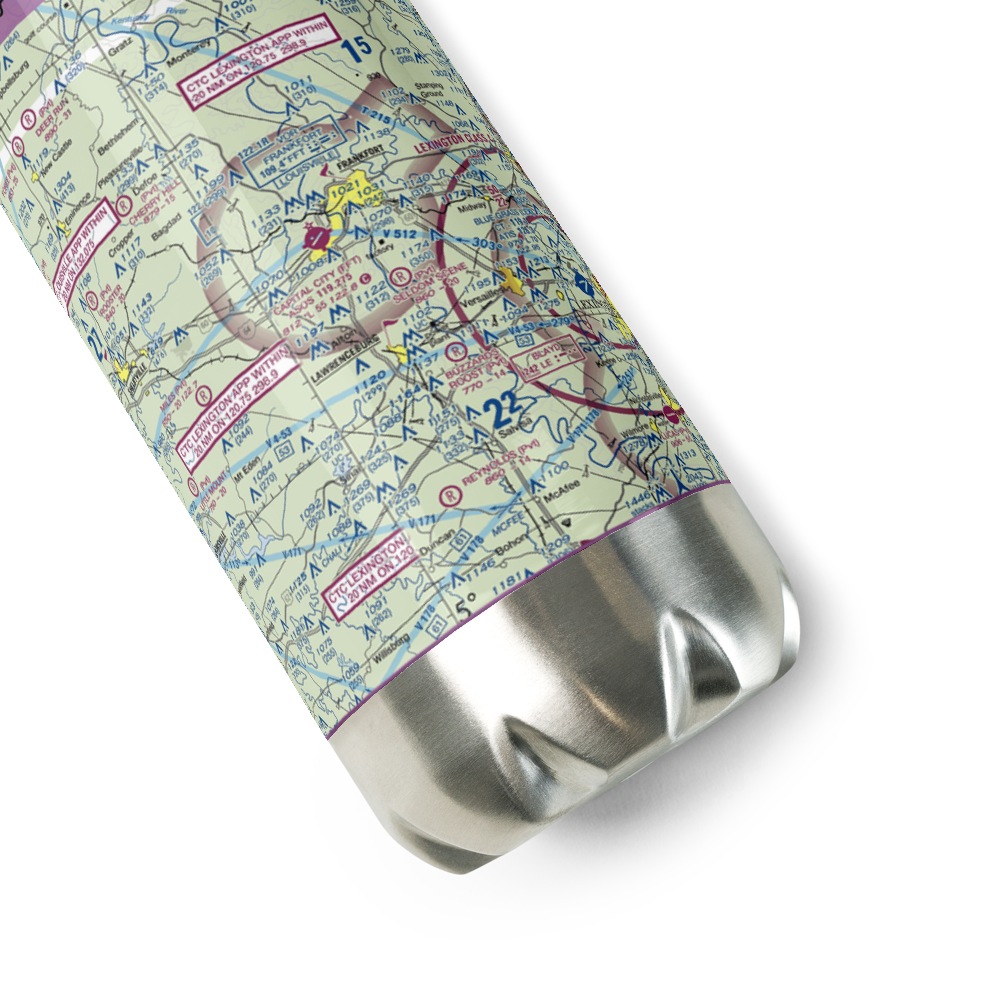 Capital City Airport (FFT) VFR Sectional Water Bottle 