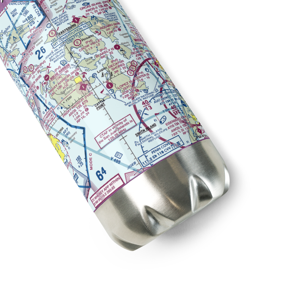 Friday Harbor Airport (FHR) VFR Sectional Water Bottle 