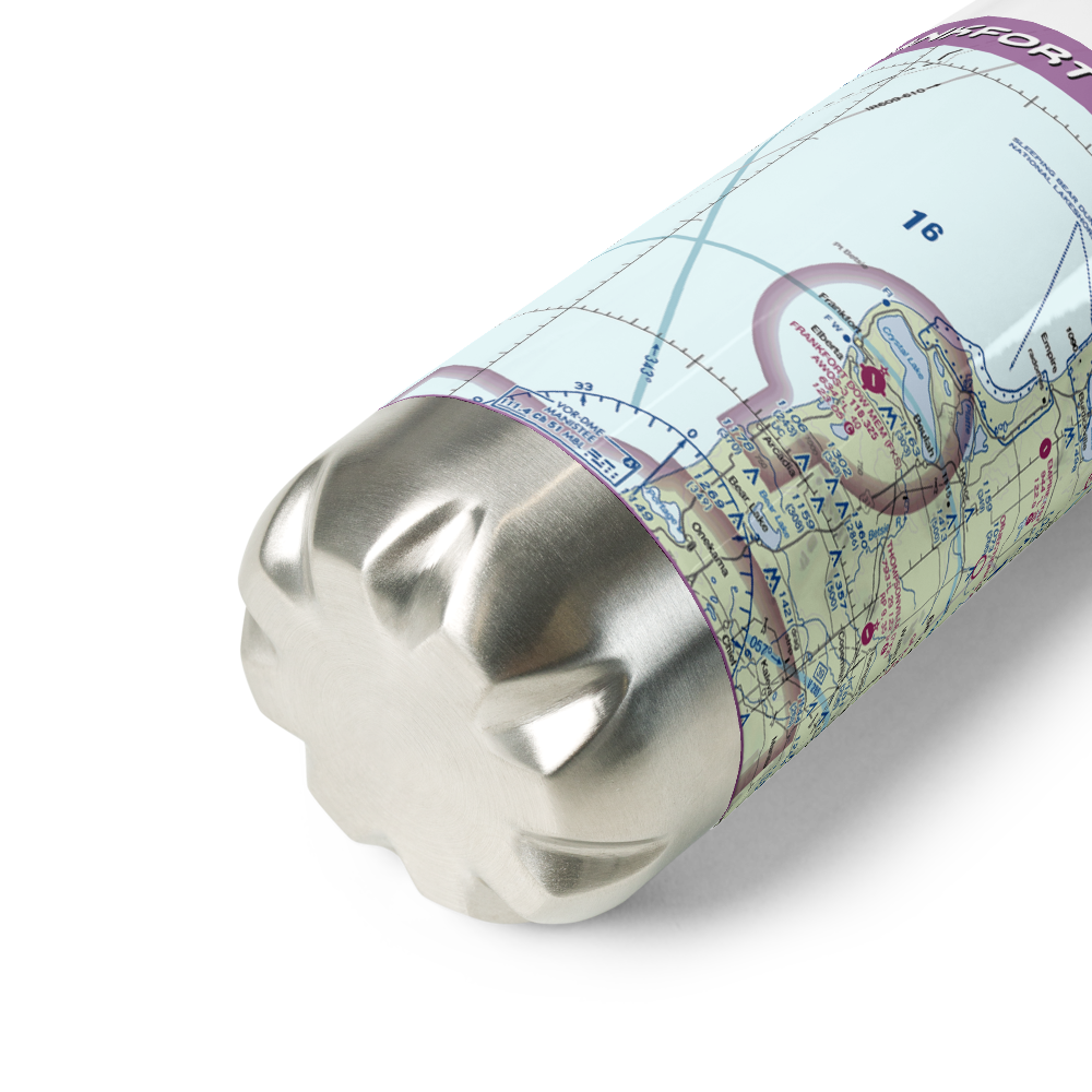 Frankfort Dow Memorial Field (FKS) VFR Sectional Water Bottle 