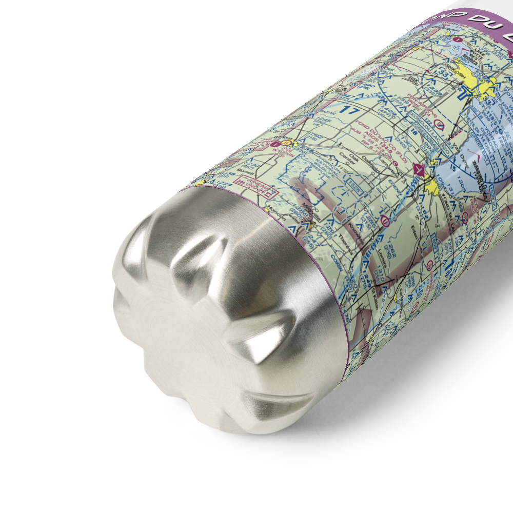 Fond du Lac County Airport (FLD) VFR Sectional Water Bottle 
