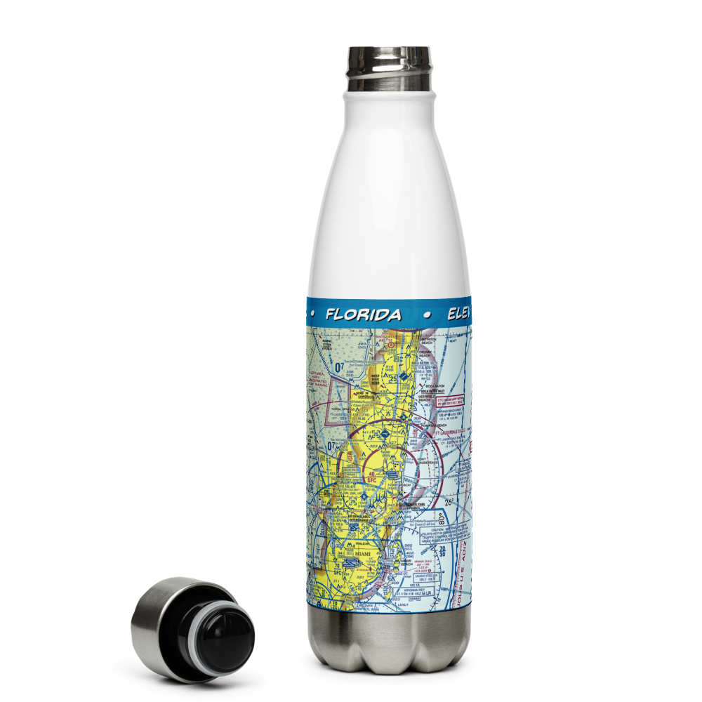 Fort Lauderdale Hollywood International Airport (FLL) VFR Sectional Water Bottle 
