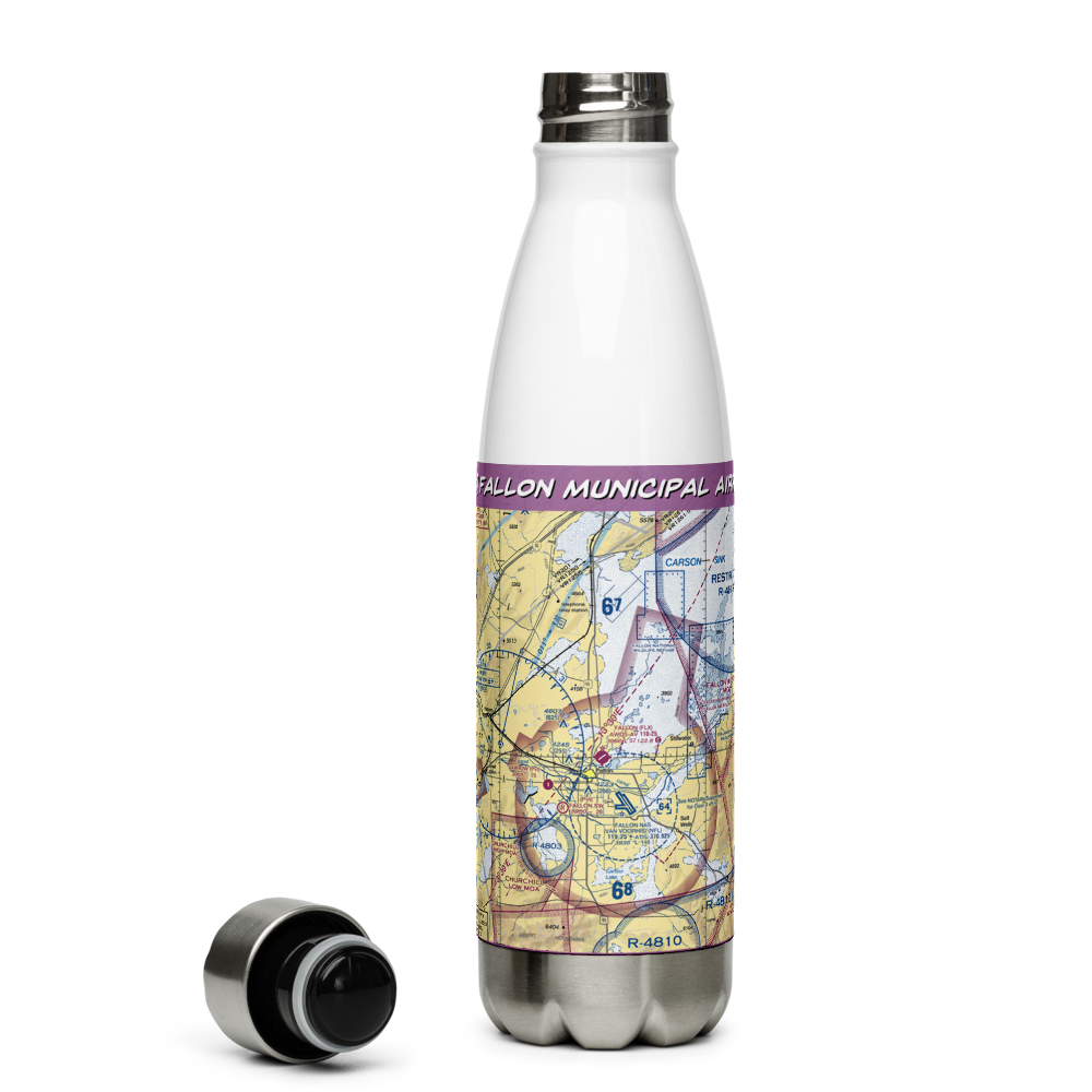 Fallon Municipal Airport (FLX) VFR Sectional Water Bottle 
