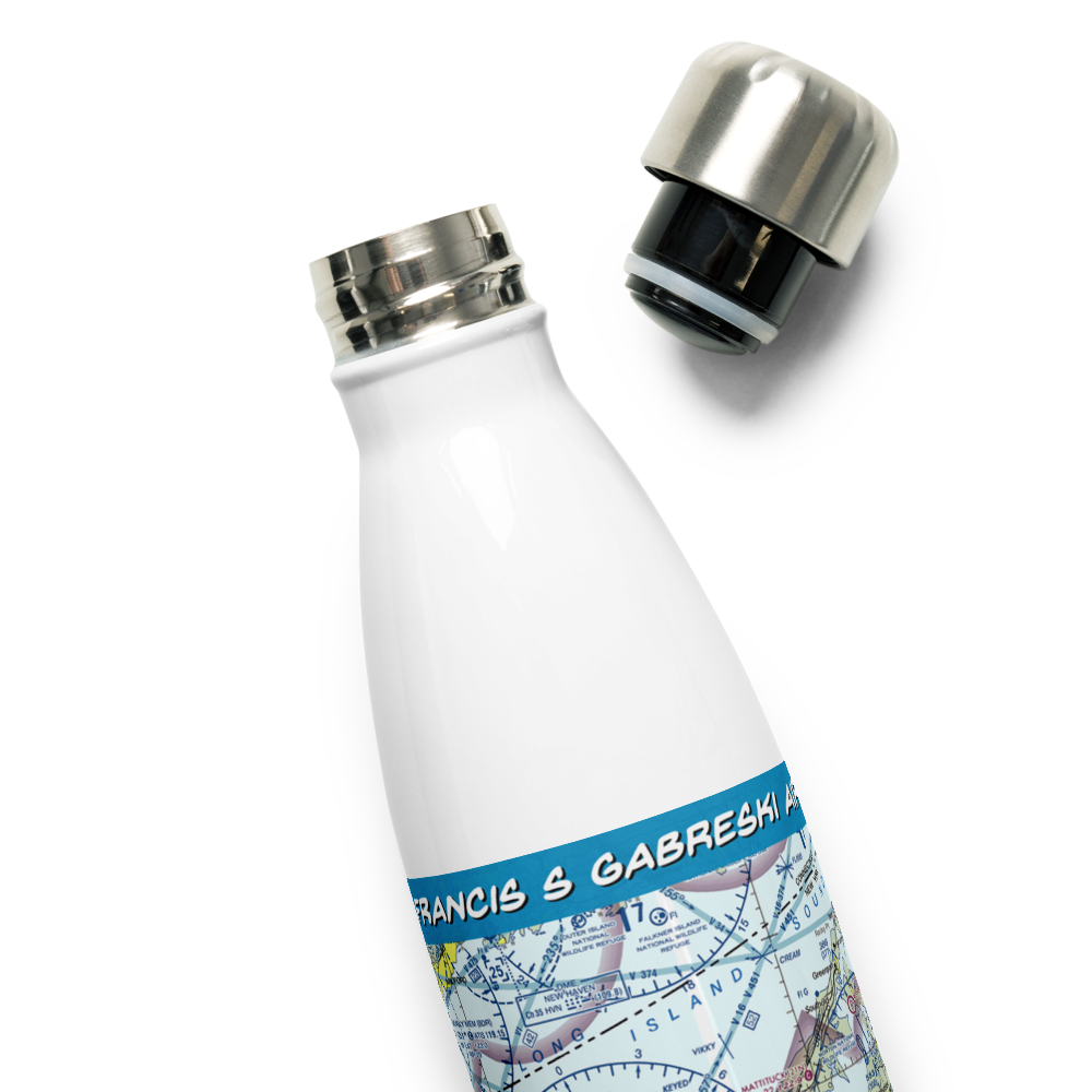 Francis S Gabreski Airport (FOK) VFR Sectional Water Bottle 