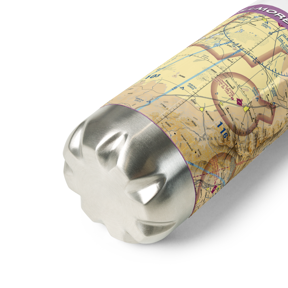 Fillmore Municipal Airport (FOM) VFR Sectional Water Bottle 